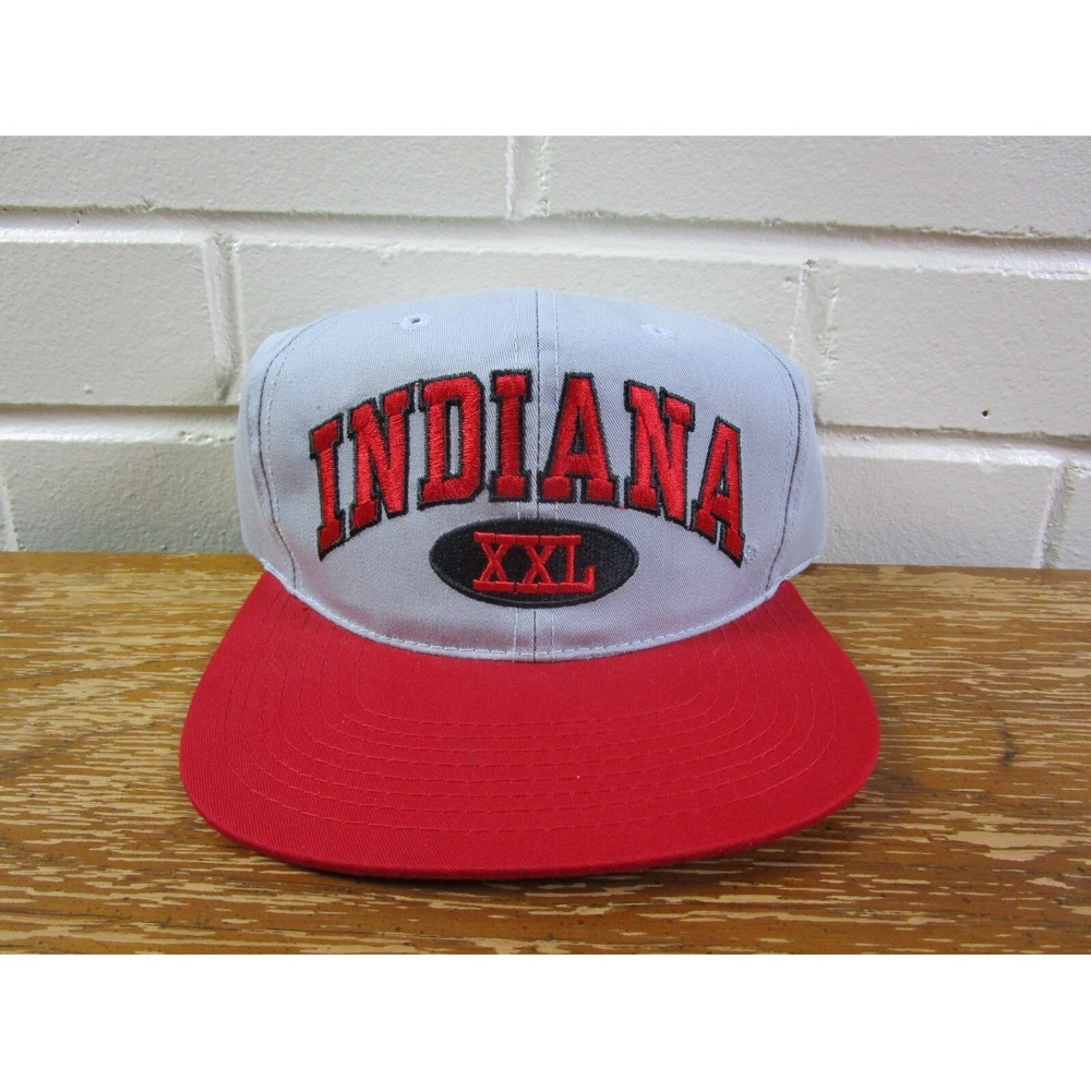 Indiana University IU Hoosiers Vintage 90s Snapback Hat Block Letters‎ ANNCO Pro